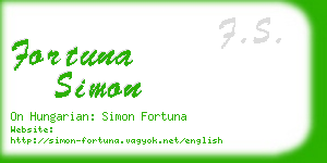 fortuna simon business card